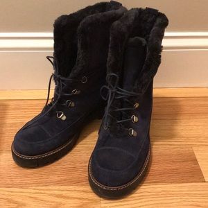 Navy Stuart weitzman  suede boots 37